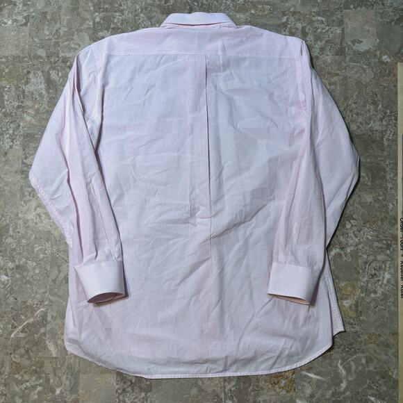 Vintage Gitman Bros Shirt Mens 16.5 Pink Striped All Cotton Pinstripes USA - Picture 6 of 11